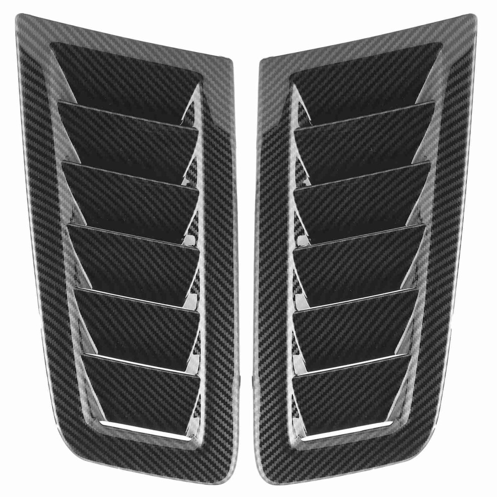 2Pcs Car Hood Vents Carbon Fibre Look 7293282164987
