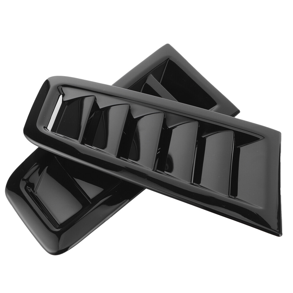 2Pcs Universal Bonnet Vents Abs Gloss Black 7293282144026