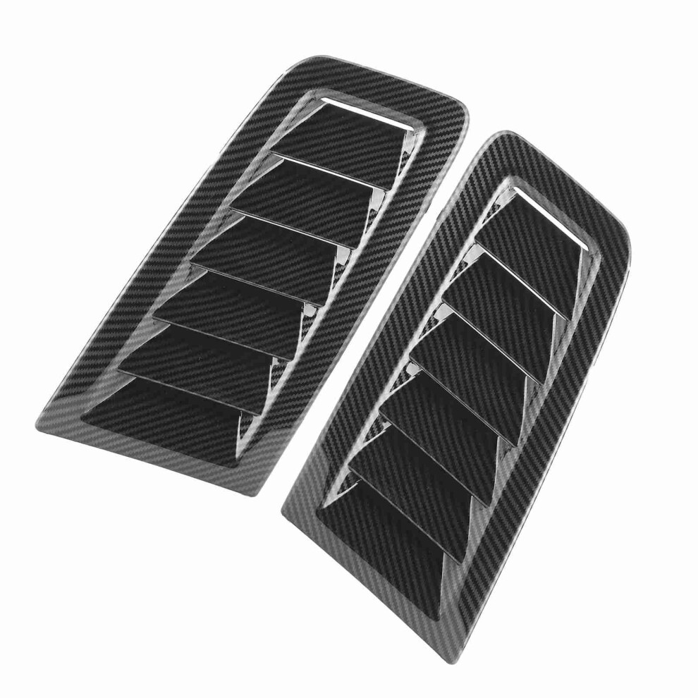 2Pcs Car Hood Vents Carbon Fibre Look 7293282152809