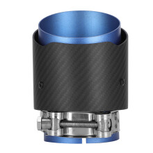 Carbon Fiber 80mm Inlet 101mm Outlet Tail Exhaust Tip for Mazda CX5 CX4 (Blue)