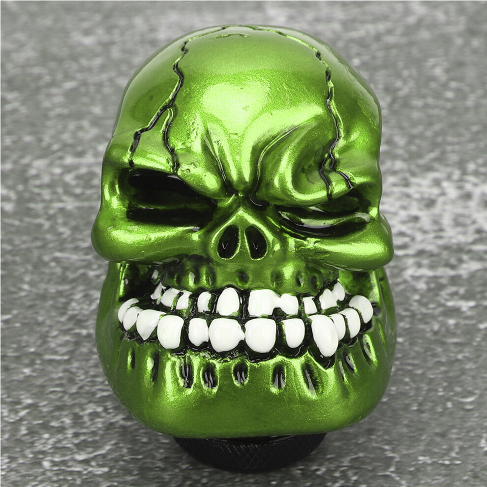 Skull Resin Shift Knob With Adapters For Manual Cars, Green 8091362250686