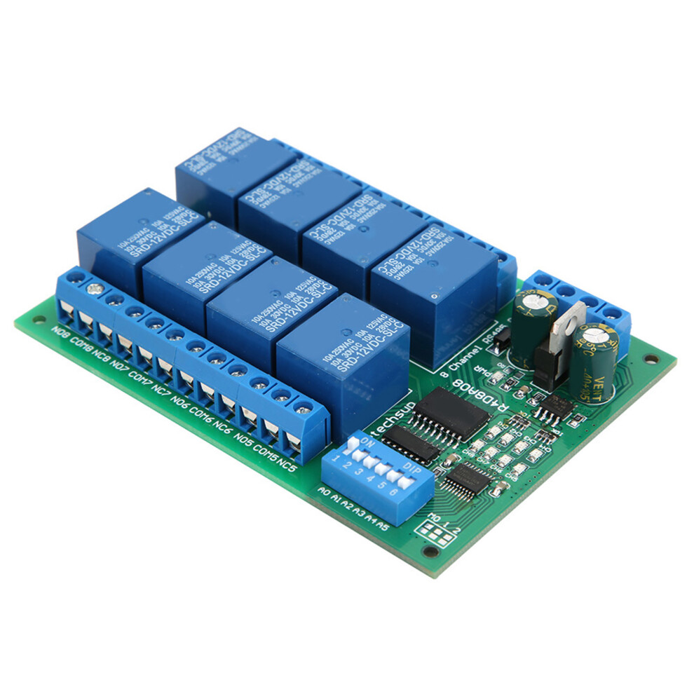 12V 8-Channel Rs485 Relay Plc Expansion Board 100X72mm Green 9431379821568