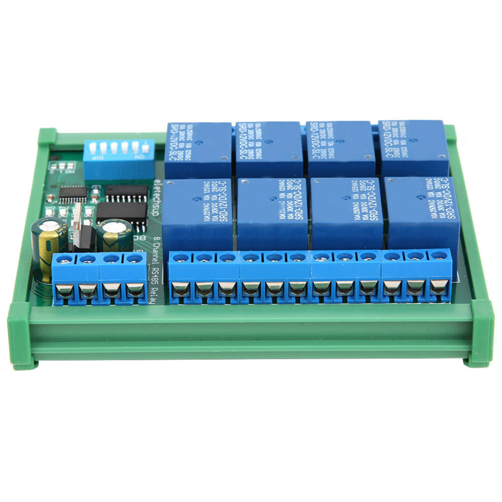 12V 8-Channel Rs485 Relay Pcb With Din Rail Box, 10A Capacity 9341379821546