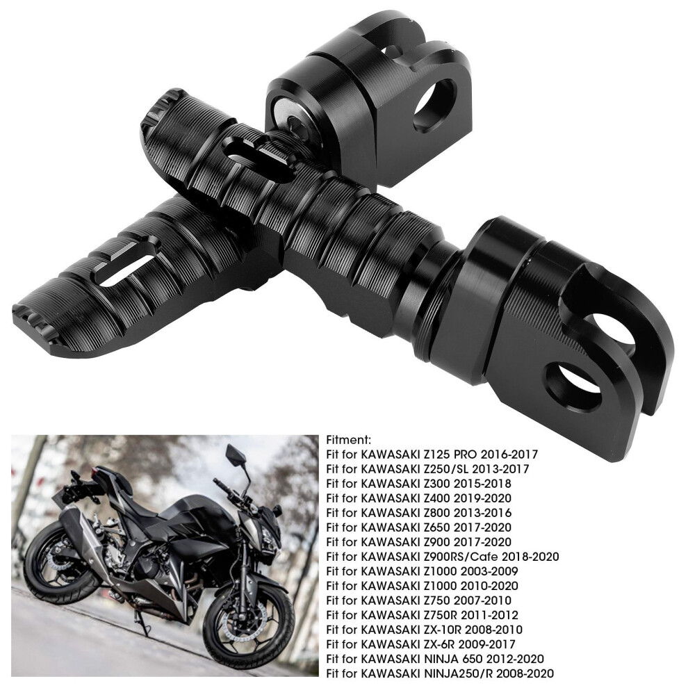 Front Foot Pegs For Kawasaki Er-6N Er-6F 7444352496709