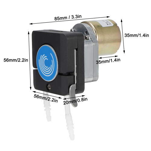 High Capacity Peristaltic Pump 12V DC Micro Dosing Anti‑Corrosion Pump Head 2