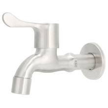 G1/2in Stainless Steel Bathroom Wall-Mount Single Cold Water Faucet 14cm