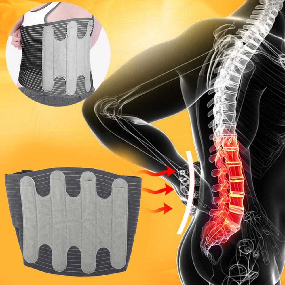 Lumbar Support Belt XL for Lower Back Pain Relief, Breathable Fabric
