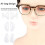 20pairs Comfortable Adhesive Nose Pads Silicone-White D type 3