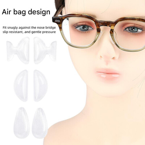 20pairs Comfortable Adhesive Nose Pads Silicone-White D type 2