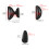 20pairs Comfortable Adhesive Nose Pads Silicone-White D type 4