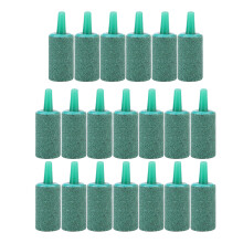 20PCS Green Sandstone Aquarium Bubble Stones 4.1cm, Aeration Accessory