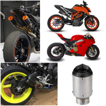Titanium Motorcycle Exhaust Pipe Tip 60mm Universal Fit for Bikes
