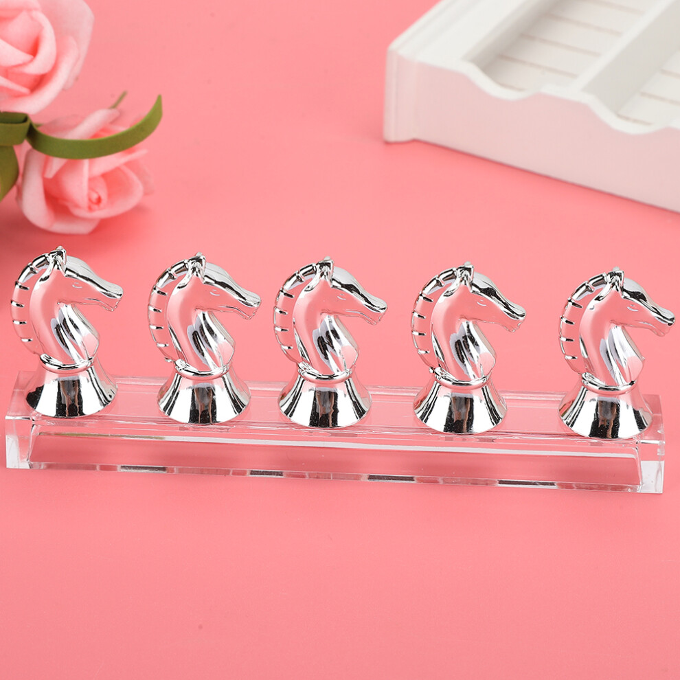 Horse Head Nail Tip Practice Rack Magnet 5pcs ABS Holder for Nail Salon