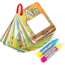 Magic Water Paint Alphabet Doodle Cards with Drawing Pen Children's Toys - DD