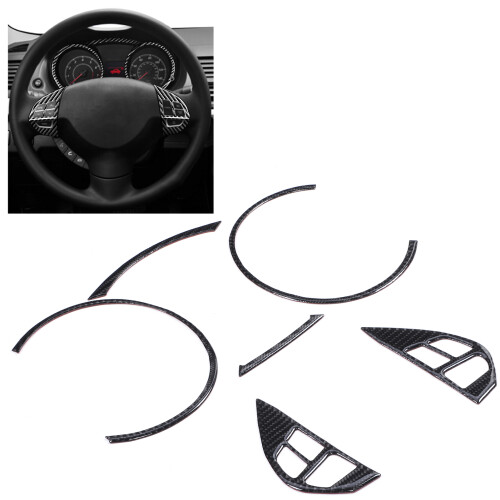 Lancer 0816 Kohlefaser Deko Set Tacho Lenkrad 1