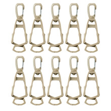 Heavy Type Gloves Clip for Safety Outdoor-khaki 10 pieces