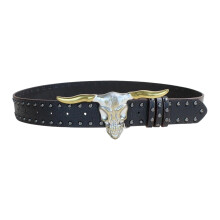 Classical Western Punk Belt Rivets Studded Waistband for-Black