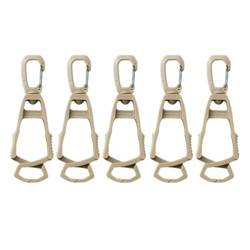 Tool Organizers Clip with Swivels Mount Plastic-khaki 5 pack