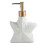 Starfish-shaped Soap Dispenser, White Ceramic with Pump - RiRi 1