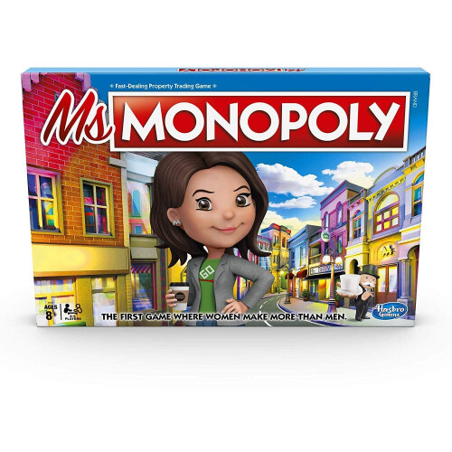 Monopoly Monopoly Ms.Monopoly Board Game for Ages 8 & Up, Brown (E8424)
