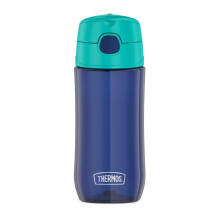 THERMOS FUNTAINER 16 oz Plastic Hydration Bottle with Spout, Navy