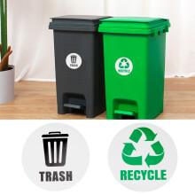 Recycling Trash Stickers 18PCS Waterproof Self Adhesive Decals for Bins & Cans