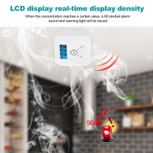 Mini CO Carbon Monoxide Alarm with LCD & 360 Detection, Wall Mount