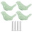 Green 4 Set Bird Ceramic Knobs for Cabinets, 5.5x3.2x3cm 2