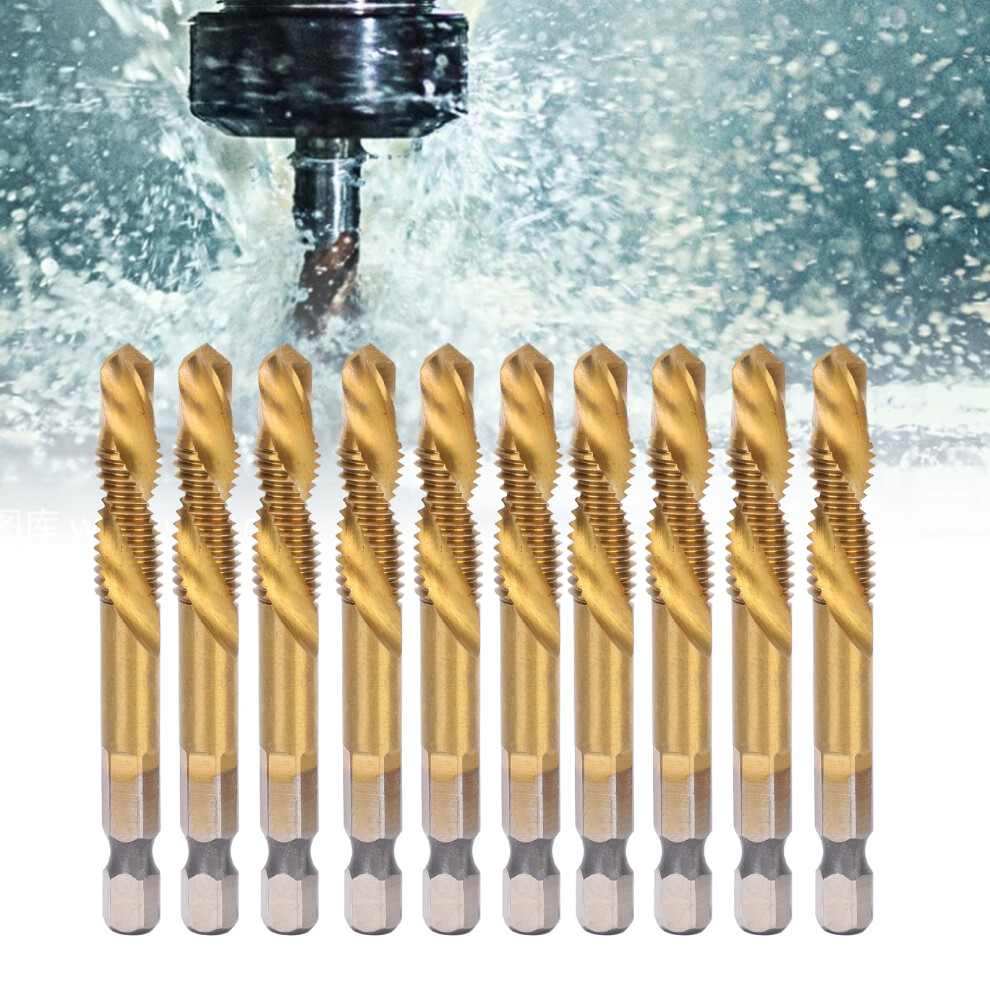 10Pcs M8 Hss Screw Tap Set With 6.8Mm Drill Bits, High Speed Steel 7651392227662