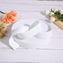 30mm White/Black Knitted Elastic Band for Sewing and Crafts
