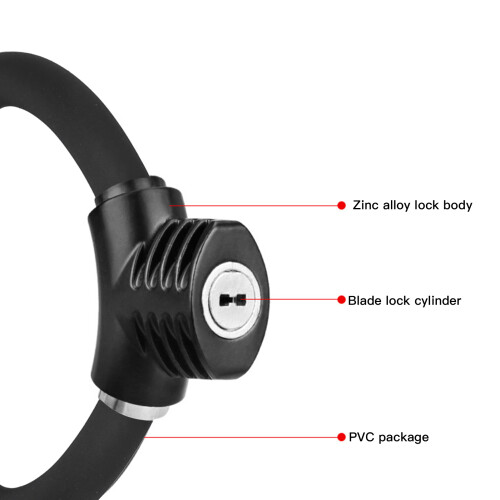 Compact Zinc Alloy Bike Lock Reflective Security