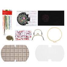 DIY Stickerei Handtasche Umhängetasche 16,5 cm Blumen Stern Sonnenblumen Muster