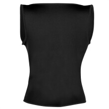 Women's Black Sweat Vest with Breasted Neoprene, Size M