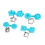 4 Sets Silicone Fondant Chocolate Mold Baking Utensils with Cutter 1