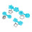 4 Sets Silicone Fondant Chocolate Mold Baking Utensils with Cutter 2