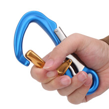 Camnal AutoLock D Locking Snap Aluminum Snap Lock Hook Clip for Rock Climbing