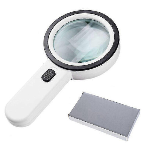 Hand-Held 30X High Magnification Magnifier with 12 LED Lamp Beads 2