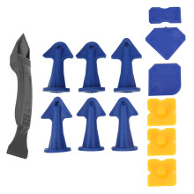 13Pcs Caulking Finisher Kit with Nozzle Sizes 6.5R-39.4mm, Plastic & Silicone