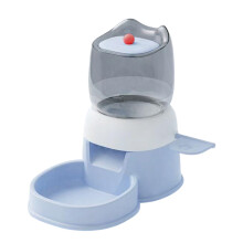 Pet Food Dispenser With Foot Press Mechanism Slip Base-Blue
