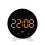 Clear Display Electronic Clock Temperature-White shell orange l 1