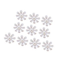 10pcs Flower Shape Bird Feeder Hummingbird-White petals and whi
