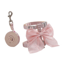 Sparkling Necktie Puss Rope Thin Reflective Safety Guide-Pink S