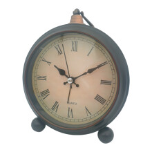 Metal Frame Retro Alarm Clock Battery Operated-Roman style A
