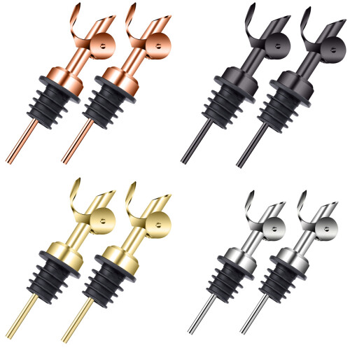 Automatic Open Close Lid Steel Wine Bottle Pourer Design-Gold 1