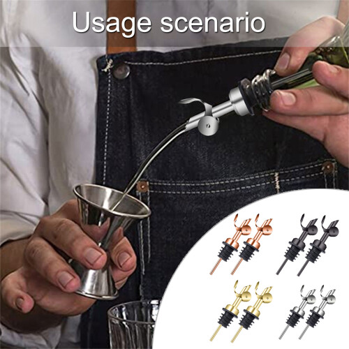Automatic Open Close Lid Steel Wine Bottle Pourer Design-Gold 2
