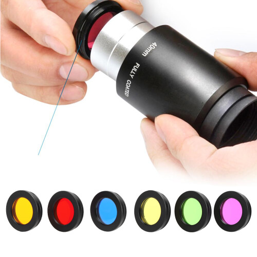 6 bunte Teleskopfilter 1,25 Zoll 2