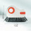 Double Window Cleaner Brush Ergonomic Handle For Outdoor-Orange 3