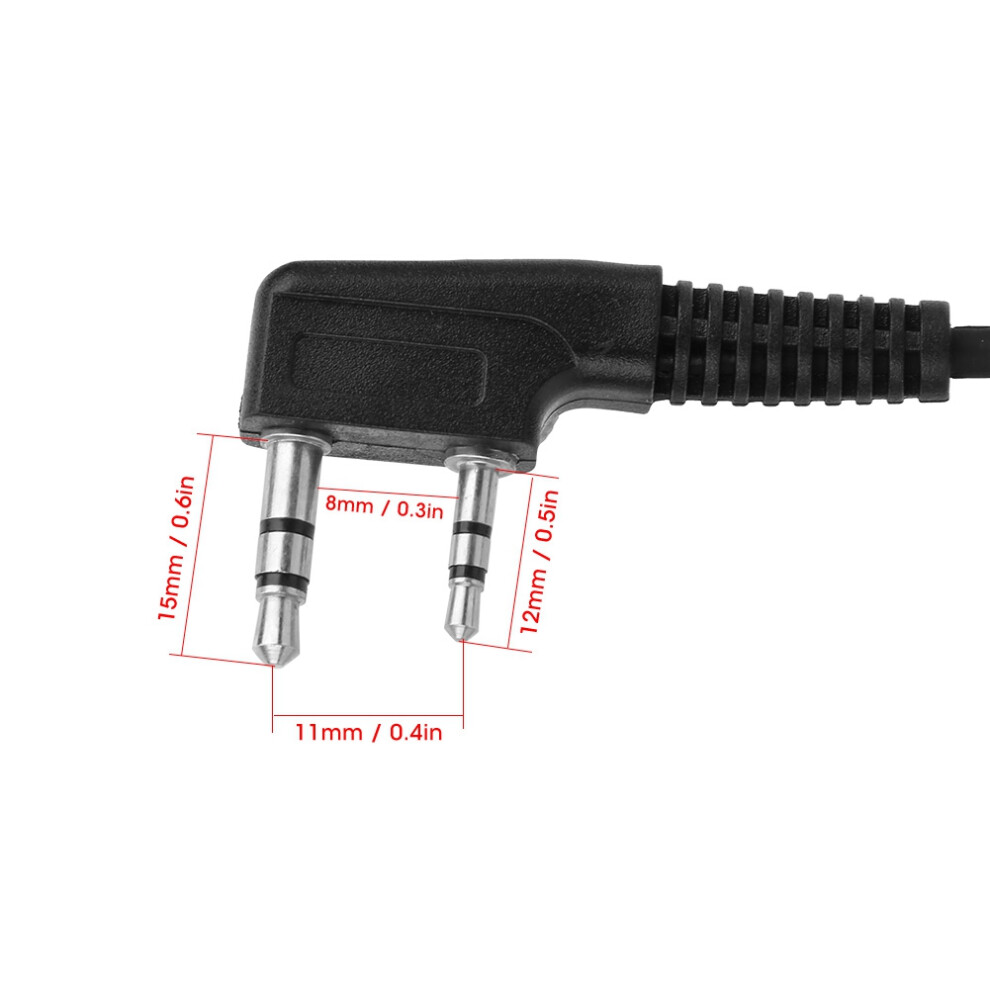 2Pin Walkie Talkie Headset Sponge Earpad Microphone For Two-Way Radios 15Mm Speaker 8451392450959