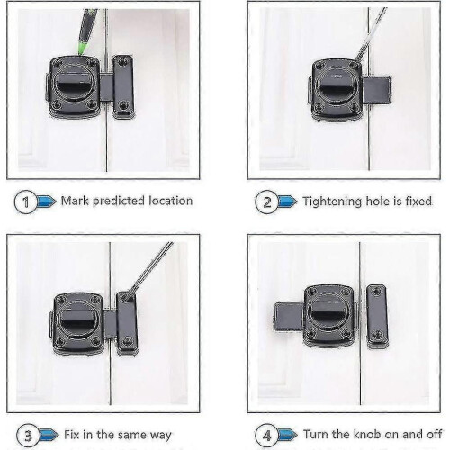 Turn Latch/door Latch for Various Doors - Black 2