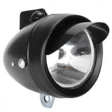 Vintage Bike Front Light LED 8x14cm Metal Safety Headlamp Black